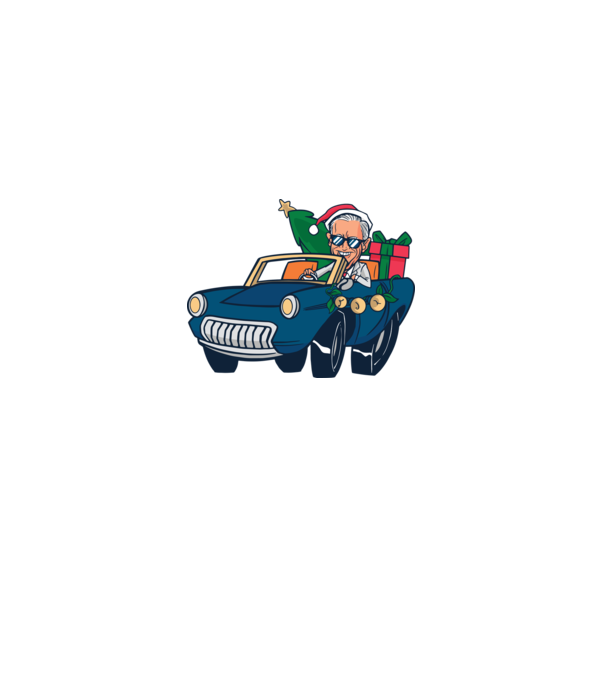 Ridin with Biden Crăciun model alb pe tricou