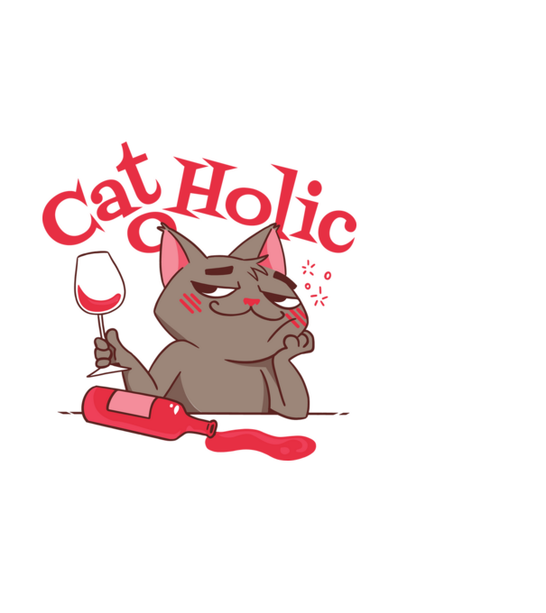 Catoholic - iubitor de pisici model albastru deschis pe tricou