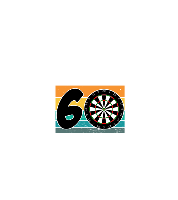 'I''m not 60 I''m triple 20 darts birthday' model negru pe tricou