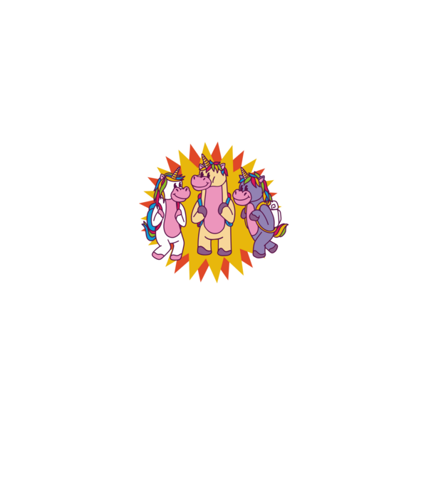 Unicorni școlari model alb pe tricou