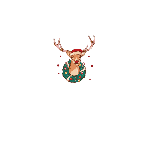 Oh deer, Christmas is here model negru pe tricou