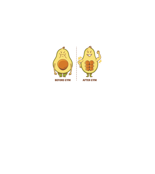 Antrenament Avocado model gri pe tricou
