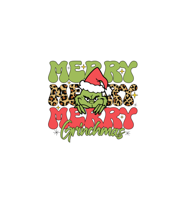 Merry Grinchmas model alb pe tricou