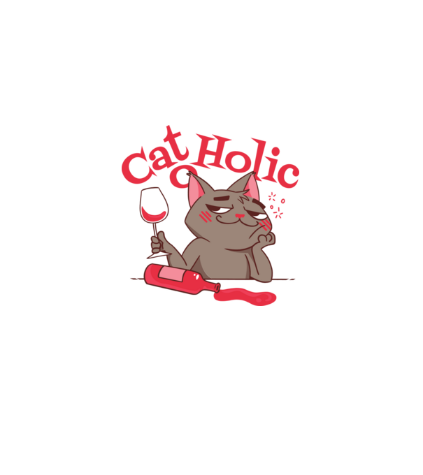 Catoholic - iubitor de pisici model albastru deschis pe tricou