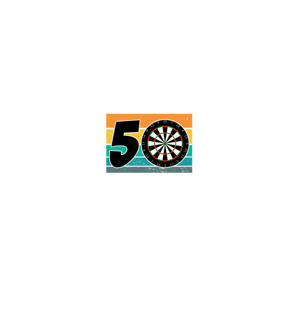 'I''m not 50 I''m bullseye darts birthday' model albastru jeanși pe tricou