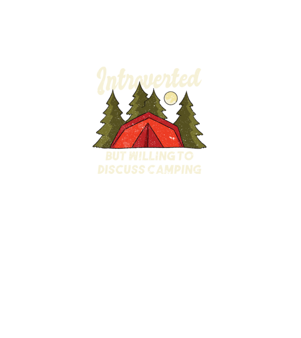 Camping Introvertit model negru pe tricou