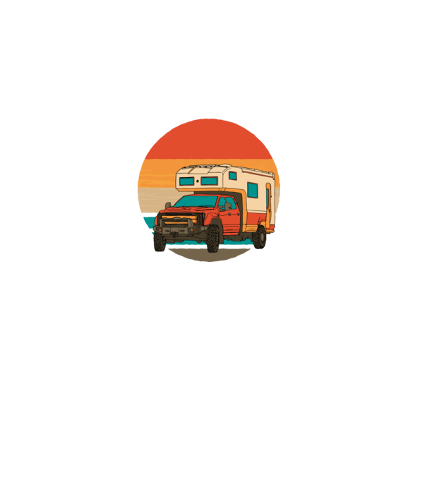 Campervan Retro model negru pe tricou