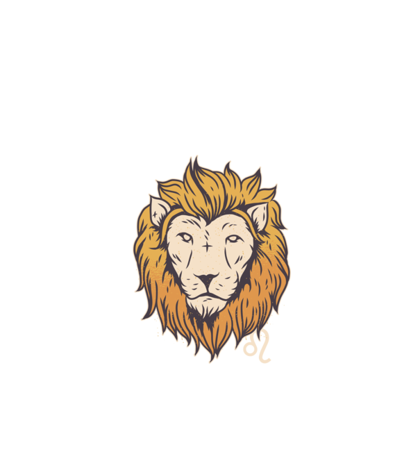 Lion head Horoscope model turcoaz pe tricou