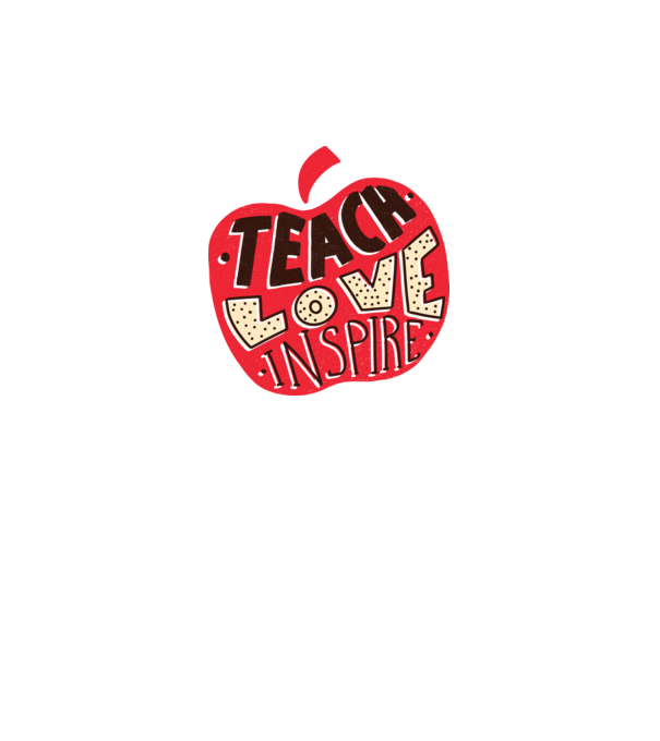 Teach Love Inspire pentru profesori model gri pe tricou