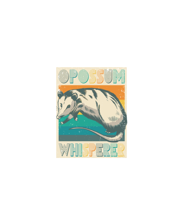 Opossum Whisperer model negru pe tricou