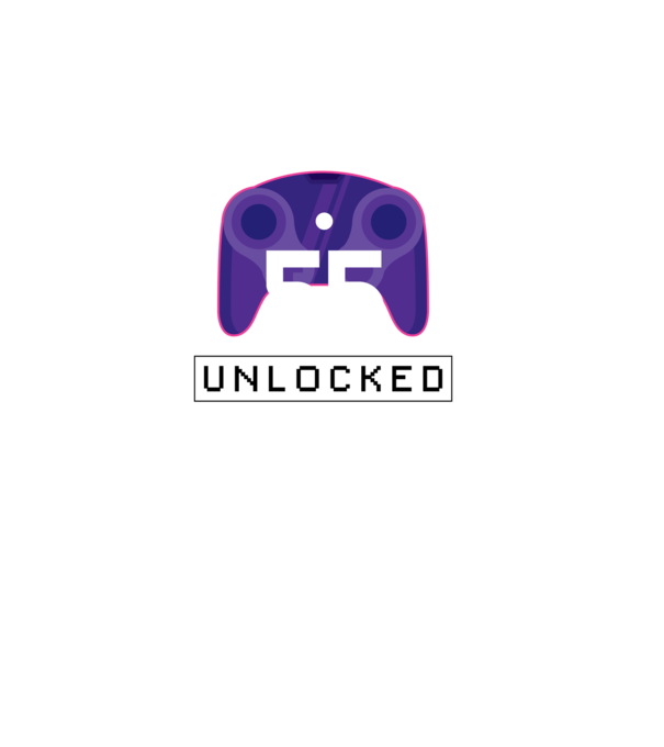 Level 55 Unlocked Gamer Birthday model negru pe tricou