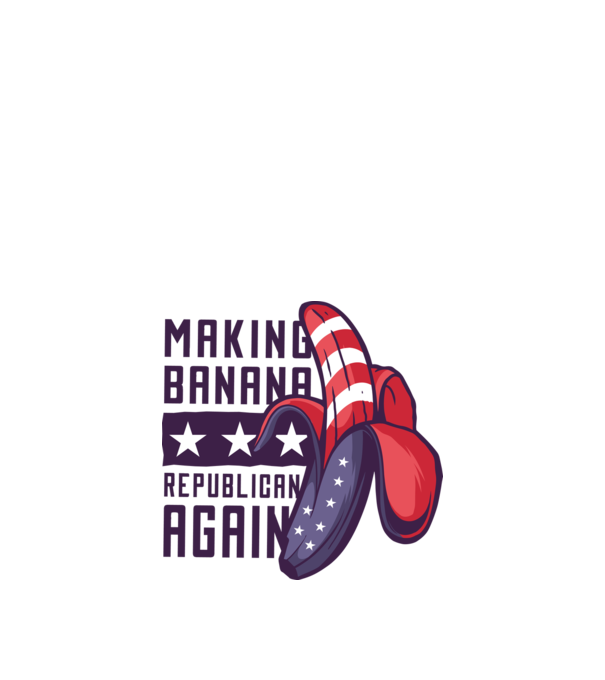 Make Banana Republican Again model alb pe tricou
