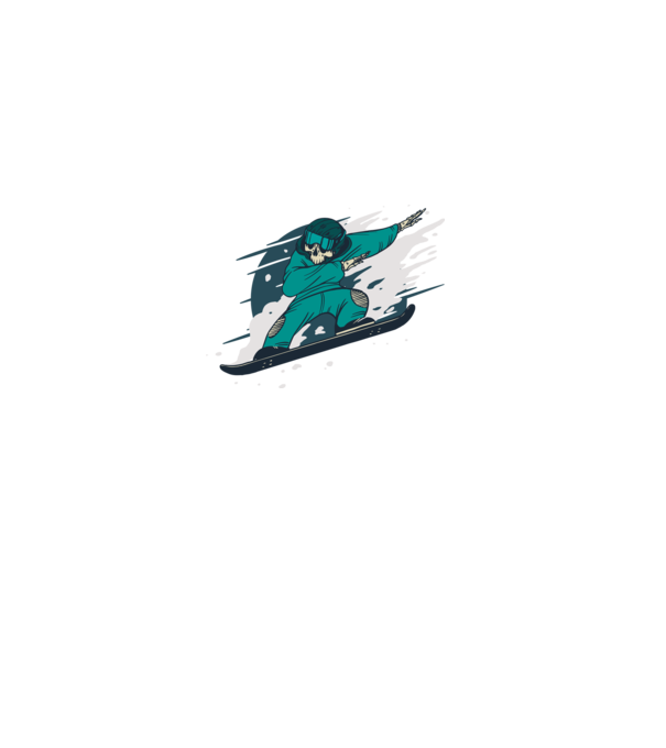 Schelet Snowboard DAB model gri pe tricou