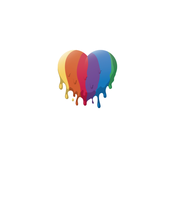 LGBTQ Inimă model albastru închis pe tricou