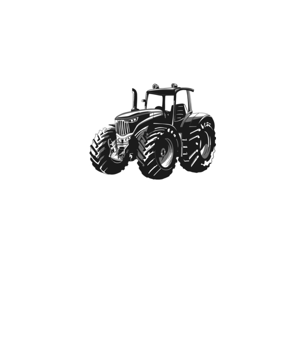 Tractor model gri pe tricou