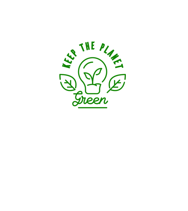 Keep The Planet Green - Ziua Pământului model alb pe tricou