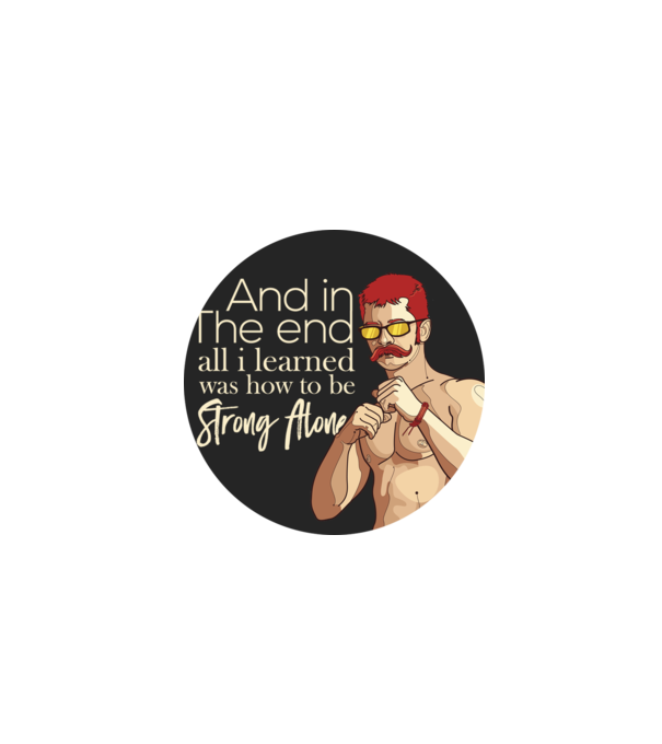 Strong alone model gri pe tricou