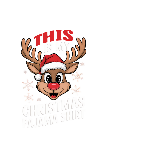 Christmas Pajama Reindeer Negru model negru pe tricou