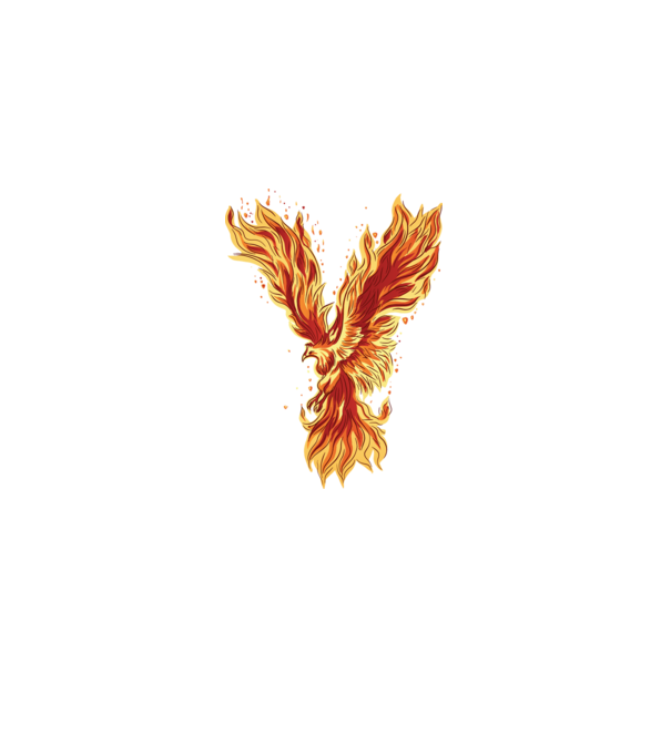 Pasărea Phoenix model negru pe tricou