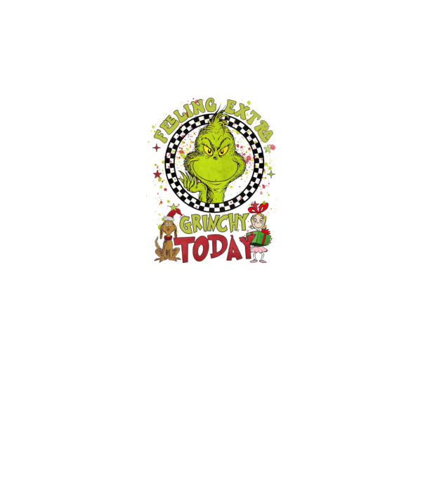 Feeling extra Grinchy today - Grinch model alb pe tricou
