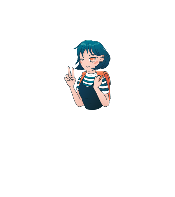 Anime fată model alb pe tricou