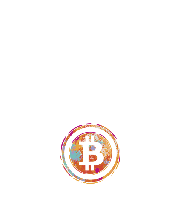 Bitcoin Watercolor model negru pe tricou