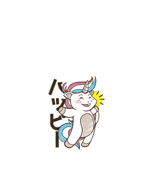 Kawaii unicorn model nisipiu pe tricou