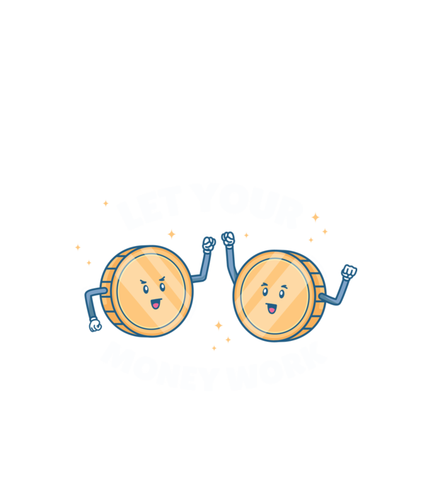 Let Your Money Work model negru pe tricou