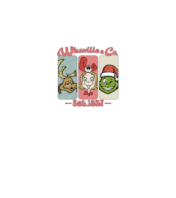 Whoville & Co - Grinch model alb pe tricou