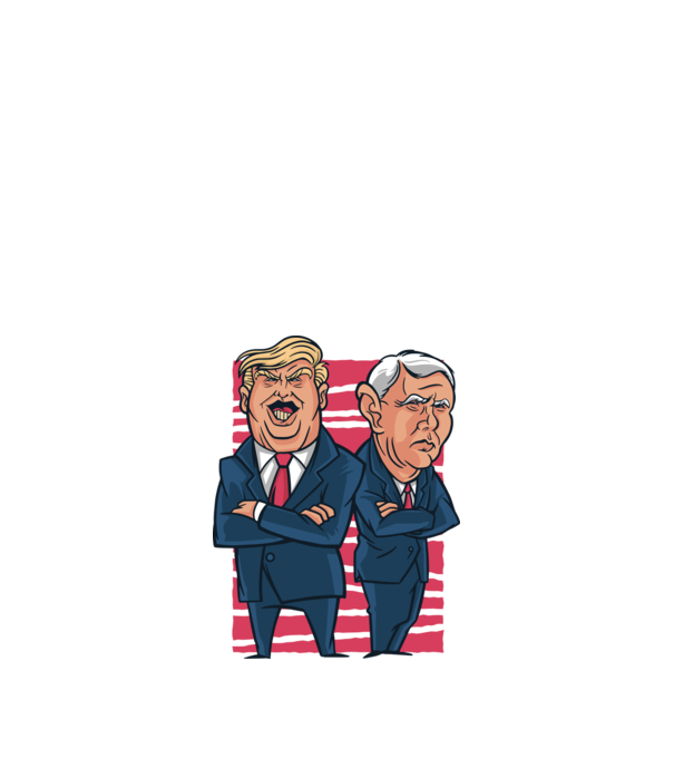 Trump Pence USA model alb pe tricou