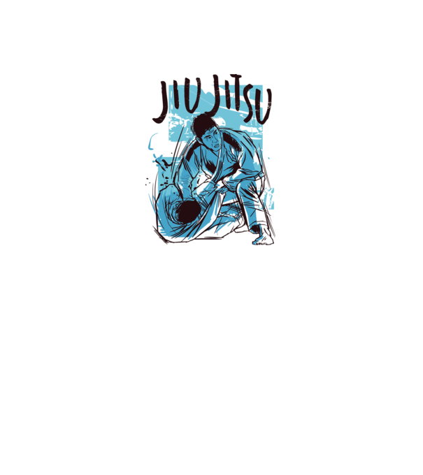 Jiu Jitsu model alb pe tricou