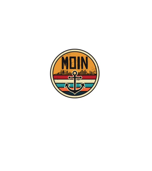 Ancoră Moin model negru pe tricou