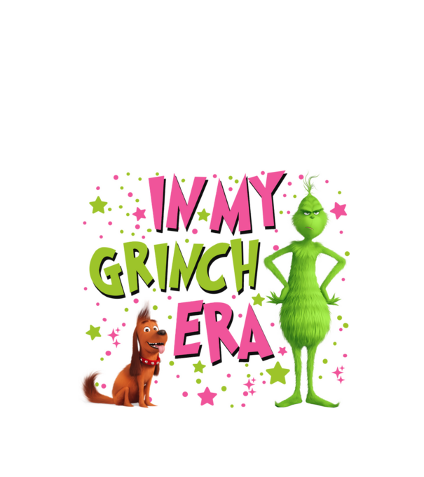 In my Grinch era model negru pe tricou