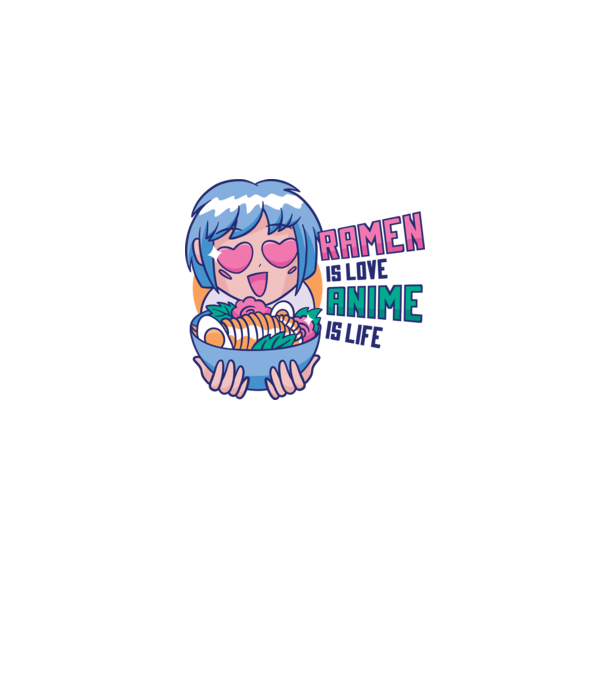 Ramen is Love Anime is Life model gri pe tricou