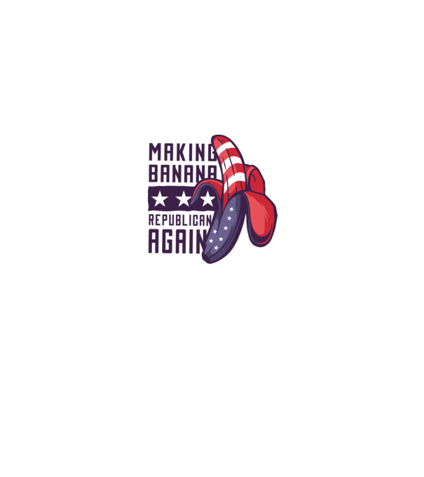 Make Banana Republican Again model alb pe tricou
