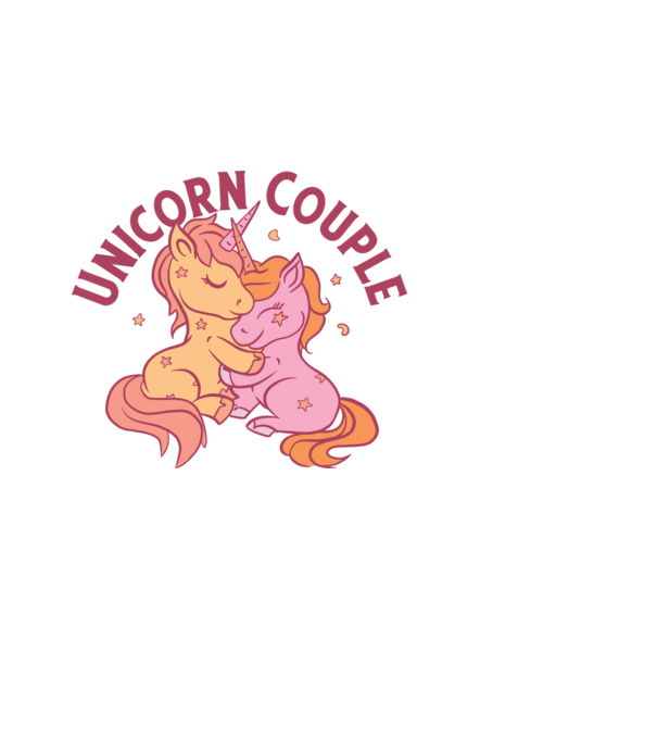 Pereche Unicorn model albastru deschis pe tricou