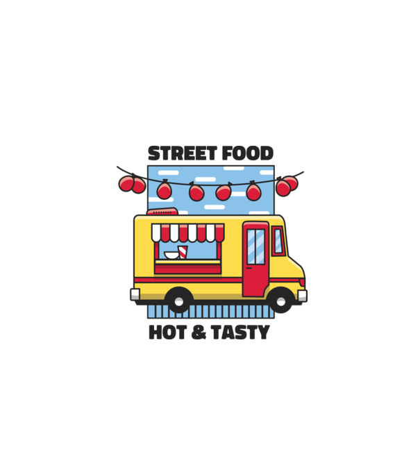 Foodtruck model turcoaz pe tricou