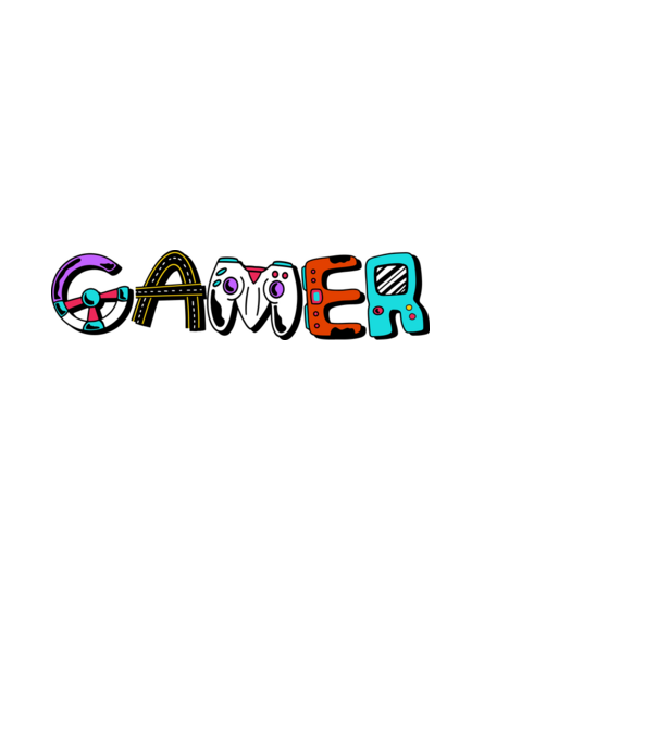 Inscripție Gamer model verde de măr pe tricou