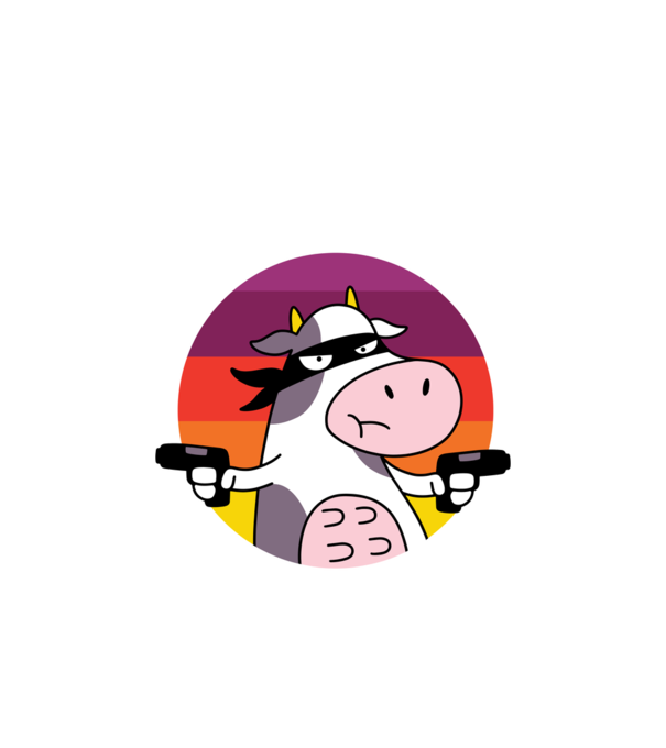 Pew Pew Pew Madafakas Vacă model alb pe tricou