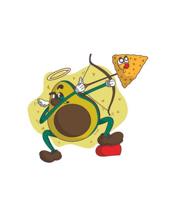 Dragoste de Avocado model alb pe tricou