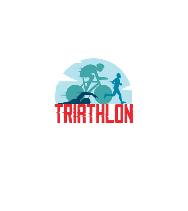 Triatlon Sport model albastru deschis pe tricou
