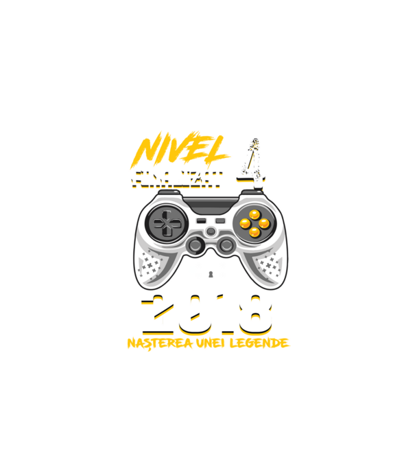 Nivel 4 finalizat. 2018 nașterea unei legende model negru pe tricou