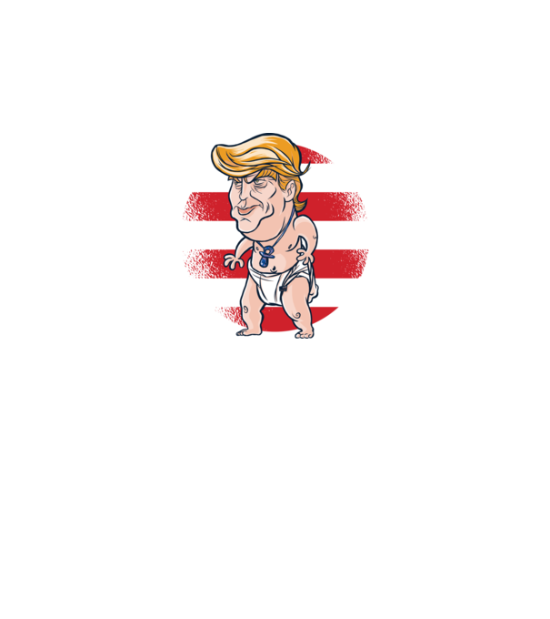Trump Baby tricou amuzant model albastru regal pe tricou