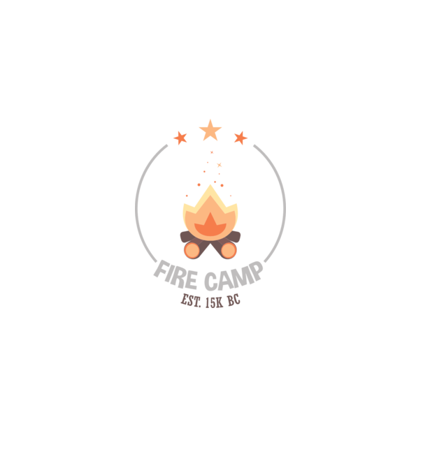 Fire Camp est. 15k BC model negru pe tricou