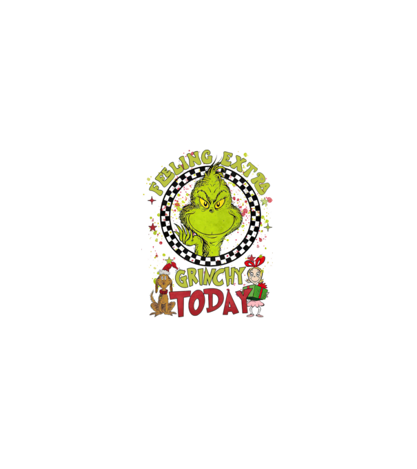 Feeling extra Grinchy today - Grinch model alb pe tricou