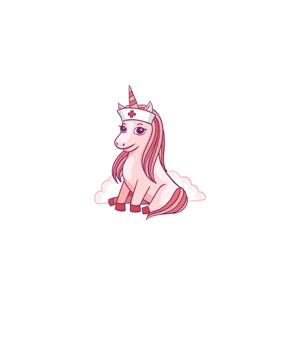 Îngrijitor unicorn model alb pe tricou