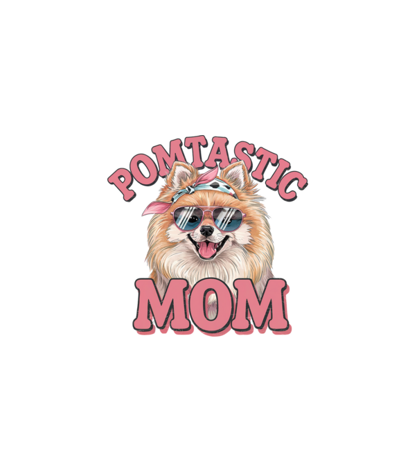 Pomtastic Mom model alb pe tricou