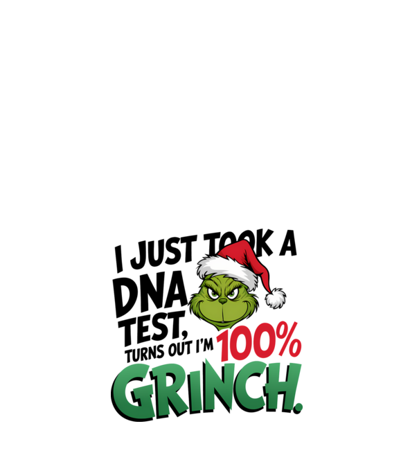 Grinch DNA test model alb pe tricou