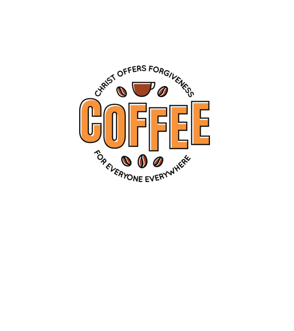 Cafea Iertare model alb pe tricou