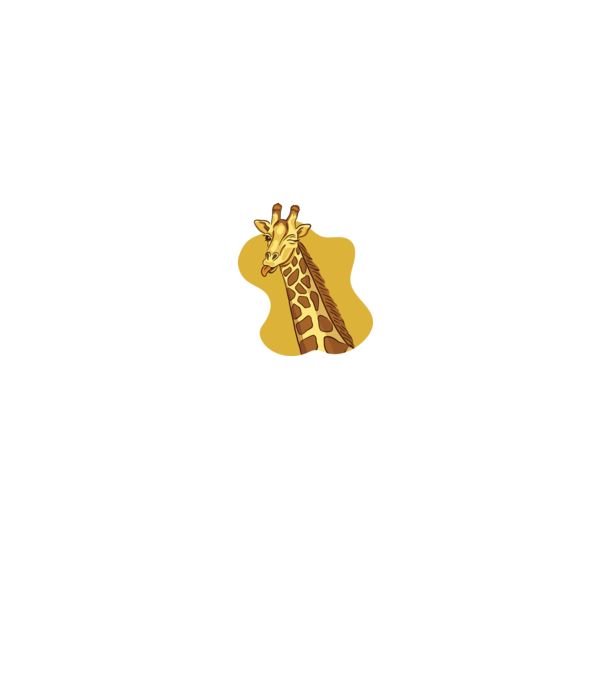 Girafă amuzantă model alb pe tricou